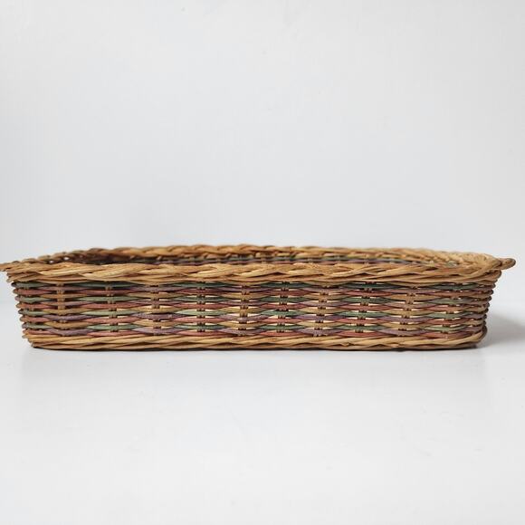 Pyrex Cobalt Blue Glass 2 Qt 2L Casserole Baking Dish Cake Pan Wicker Basket USA - Picture 2 of 11